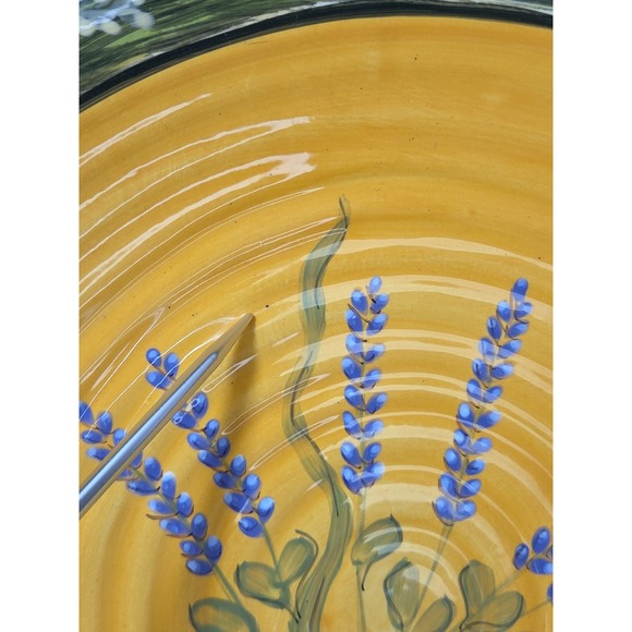 Hausenware by Mary Jane Mitchell 2001 Yellow Ceramic Serving‎ Bowl - Picture 4 of 11